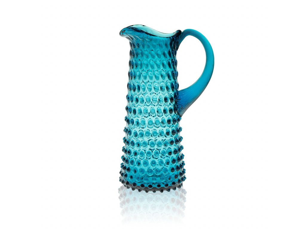 Hobnail Jug 1L - Aquamarine