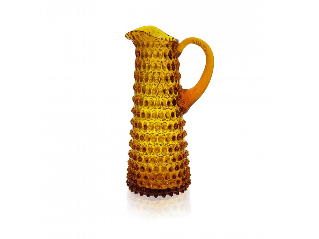 Hobnail Jug 1L - Amber