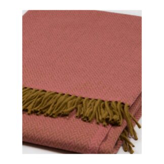 AUSTRALIAN THROW - PINK (100% AUISTRALIAN EXTRA FINE MERINO WOOL)