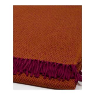 AUSTRALIA THROW – ORANGE (100% AUSTRALIEN EXTRA FINE MERINO WOOL)