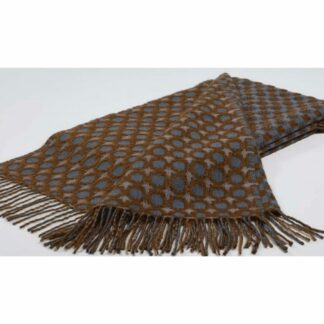 PLAID PICASSO THROW - BROWN 130cm x 200cm (26% Mohair - 66% Wool - 8% Polyamide)