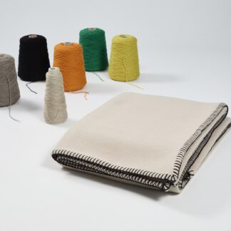 PLAID CAVALLO AUSTRALIA THROW – GREIGE (CAMEL) 130cm x 200cm (100% Australian Extra Fine Merino Wool)